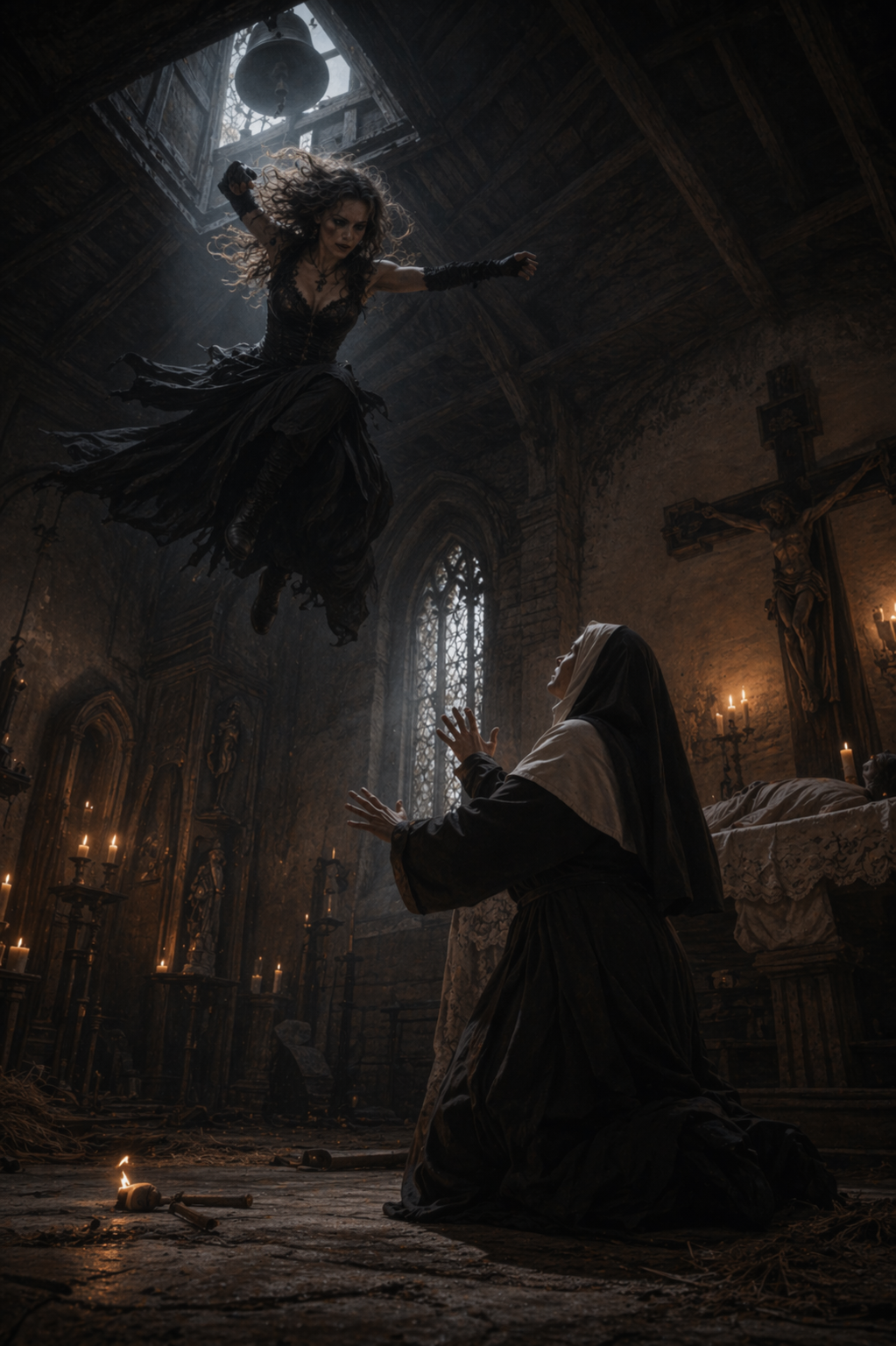 Lucrezia overmeesterd de non